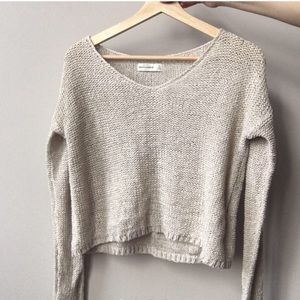 Stone Knit v neck sweater